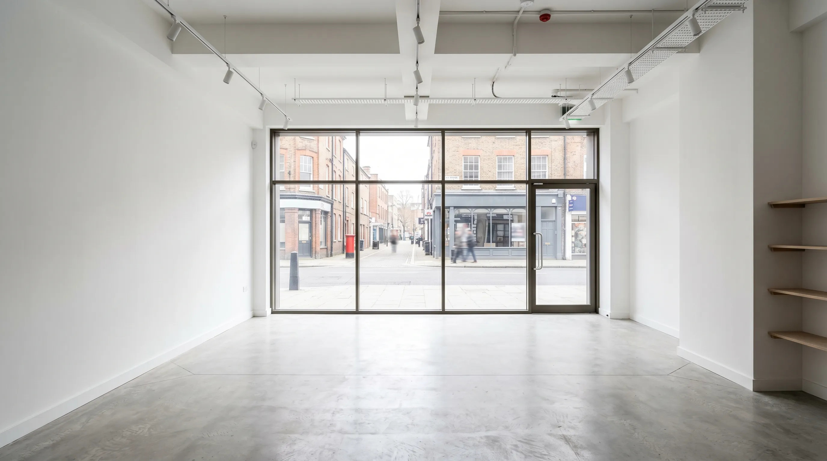 Clean and bright retail interior space